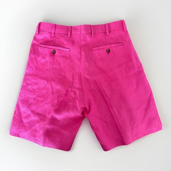ANDERSON & SHEPPARD Savile Row Chino Shorts - Fuchsia - Size 32 Old Money Preppy - Picture 2 of 9